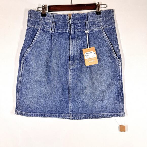 Reformation Dresses & Skirts - Reformation Sandia Skirt Womens Size 30 Inari Blue Denim Jean Paperbag Boho NWT